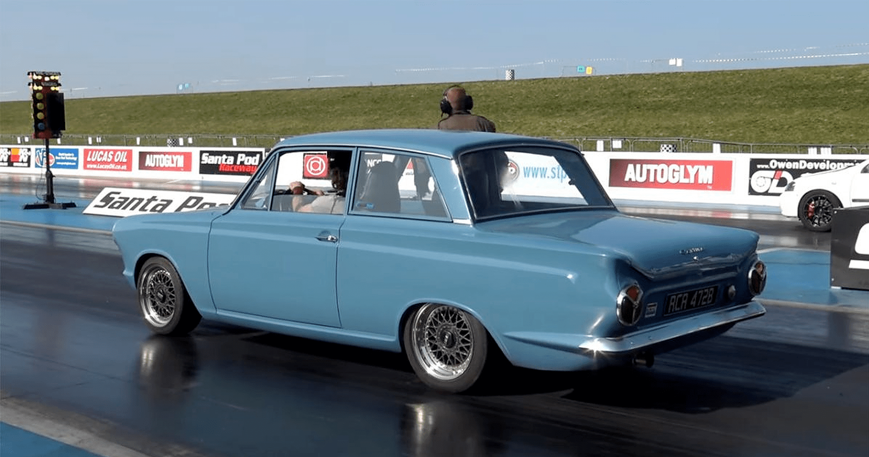 ’63 Ford Cortina: Watch This Supercharged Swapped Sleeper Drag Racing