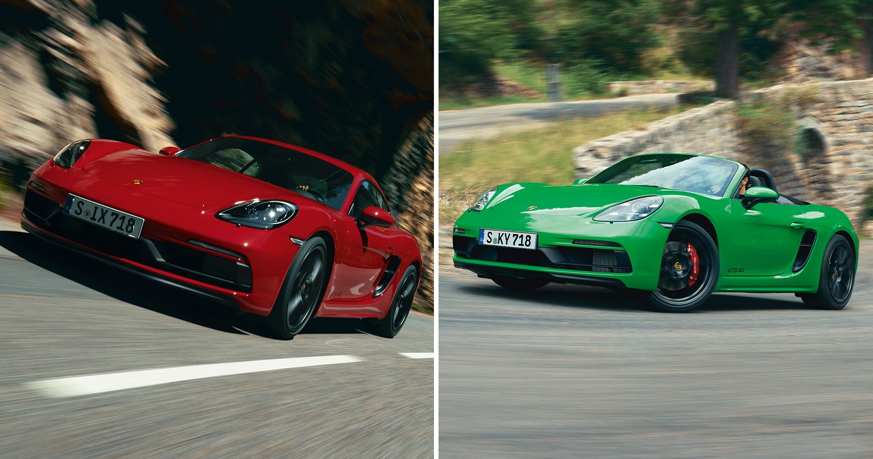 Porsche 718 Cayman GTS 4.0 and 718 Boxster GTS 4.0