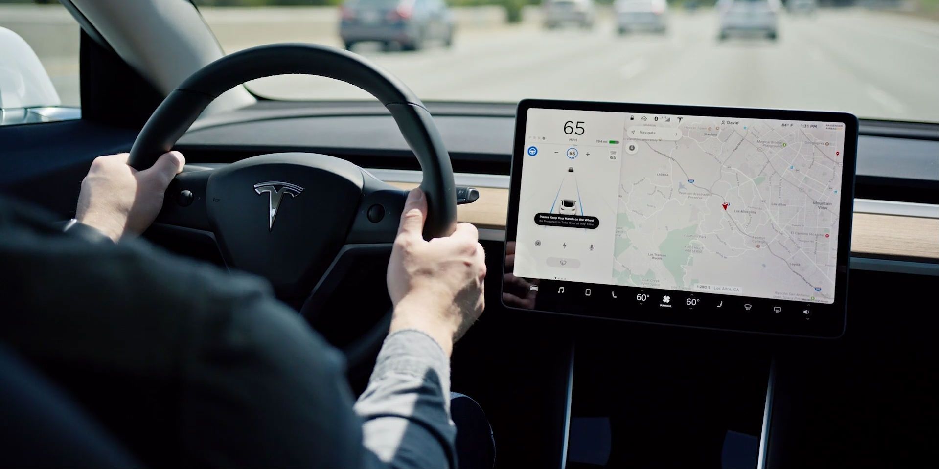 Tesla Model 3 Interior Infotainment Screen Autopilot