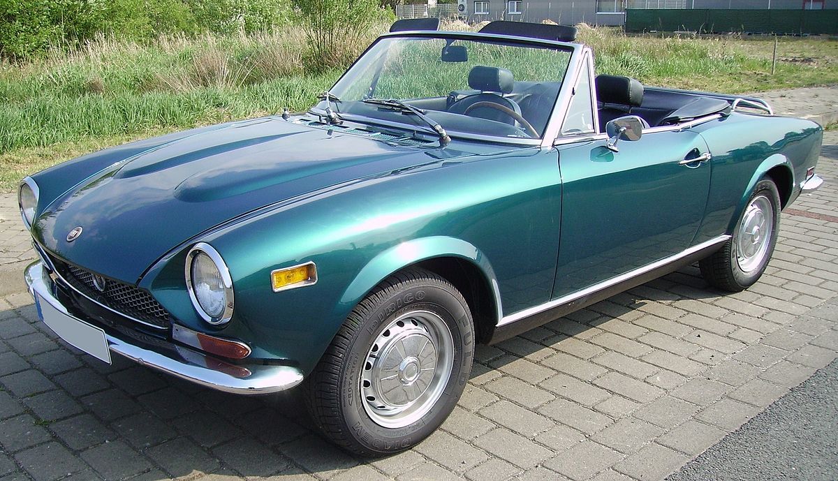 1979 Fiat 124 Spider at a drive way