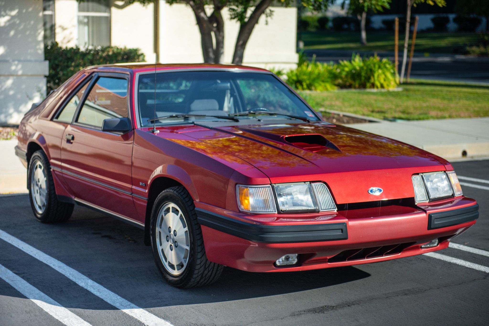 1984 Ford Mustang SVO in a Parking Lot