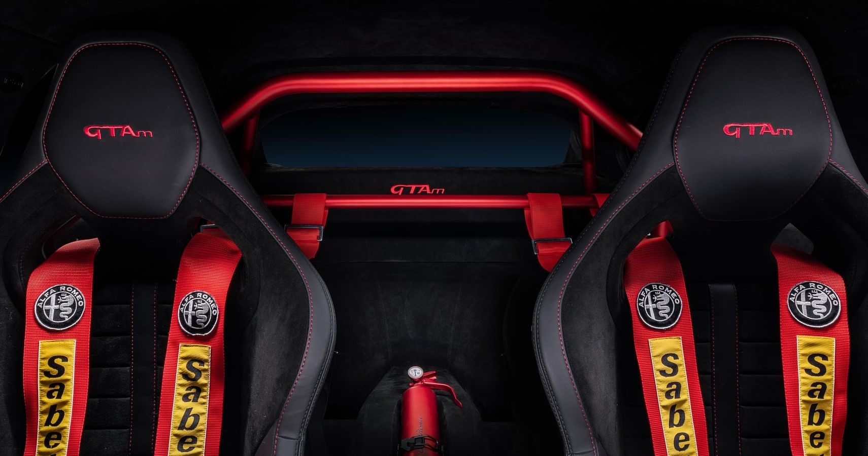 2021 Alfa Romeo Giulia GTAm interior rear view