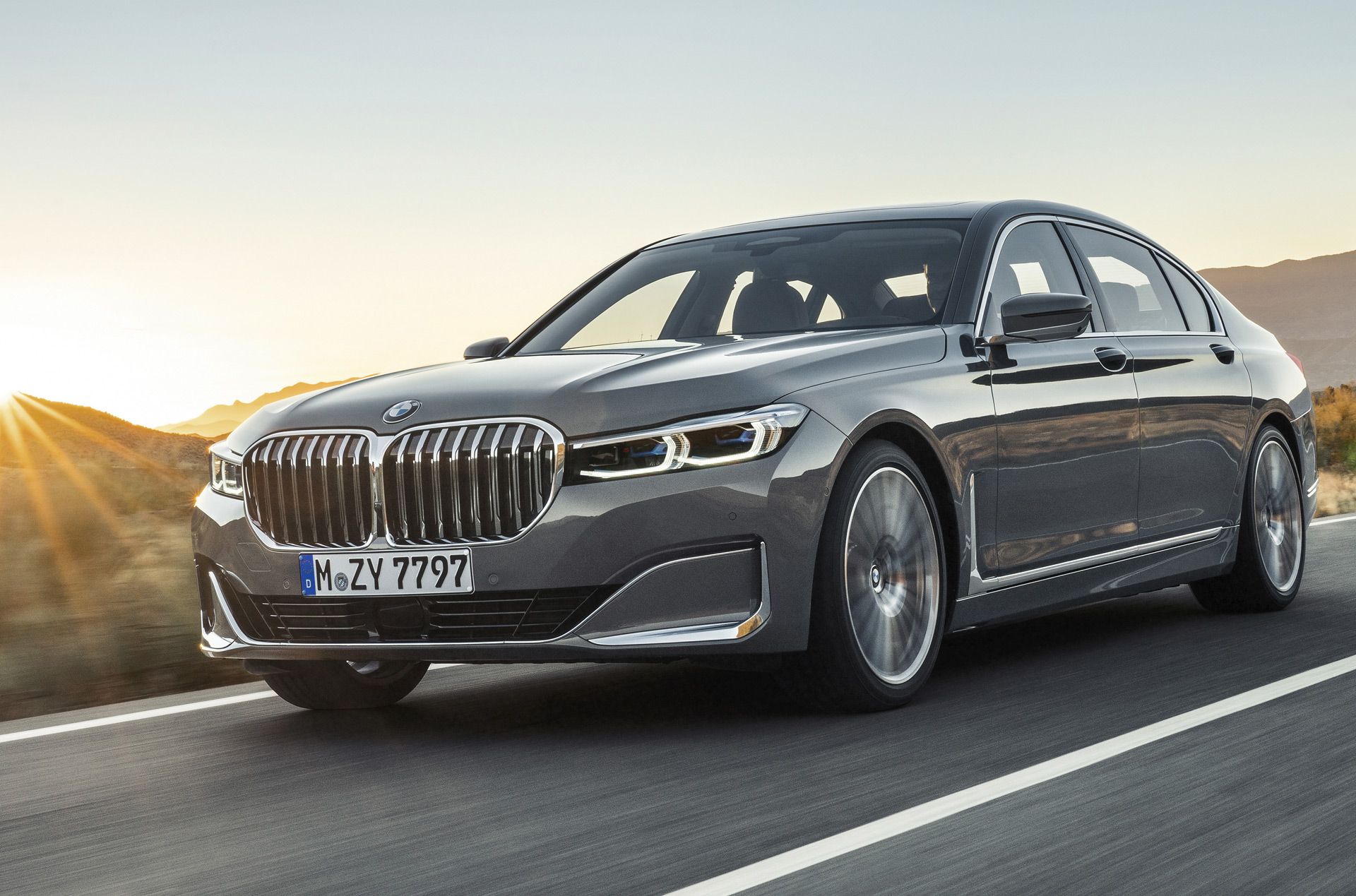 BMW 7 Series on the highway