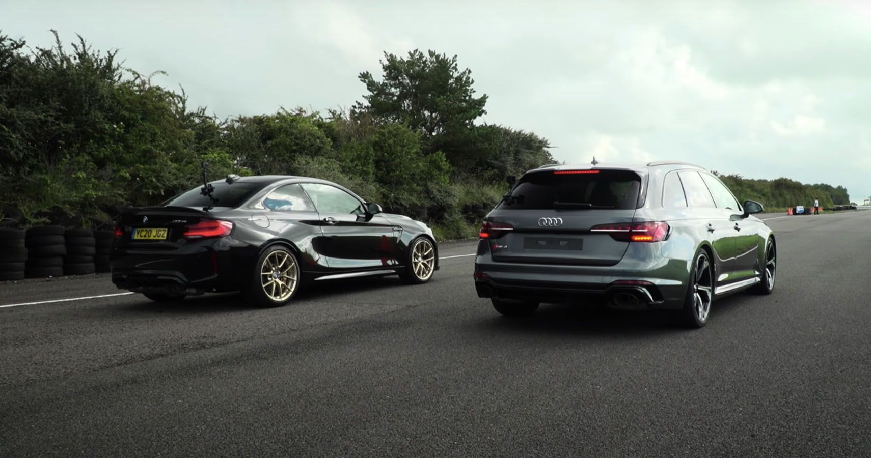 German Coupe Vs Wagon: BMW M2 CS Drag Races Audi RS4 Avant
