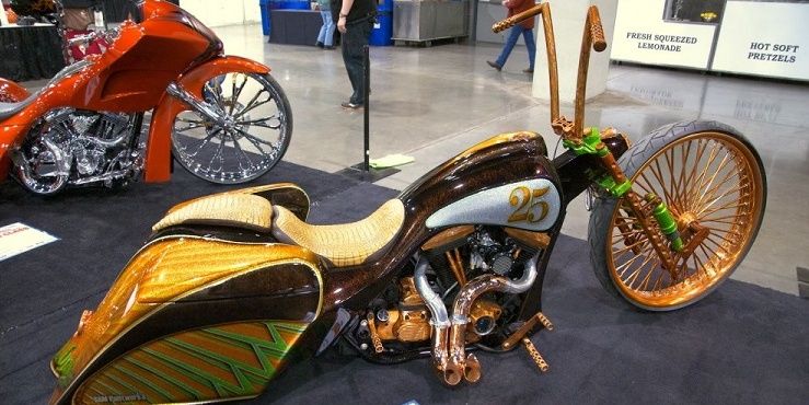 Backyard Baggers' The Copper King displayed at an auto show