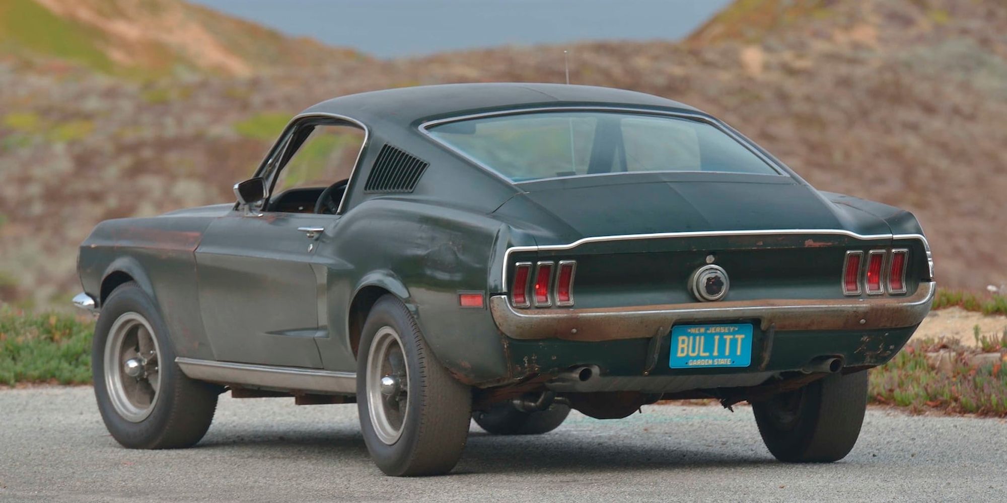 The rear of the rescued Bulitt Mustang