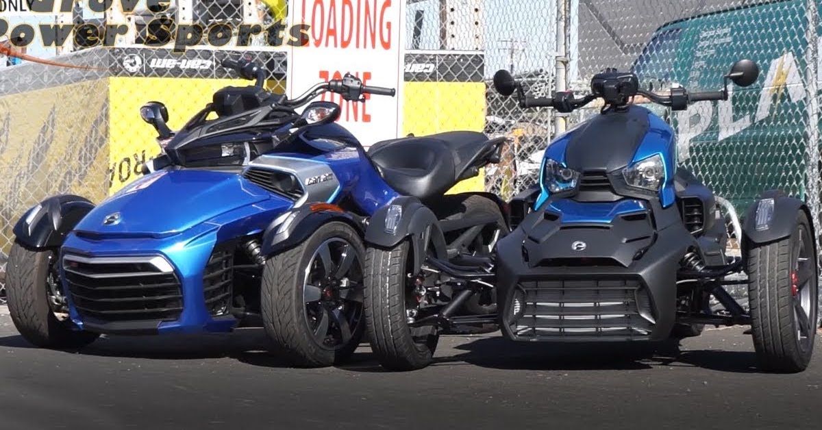 The Spyder (Left) and the Ryker (Right)
