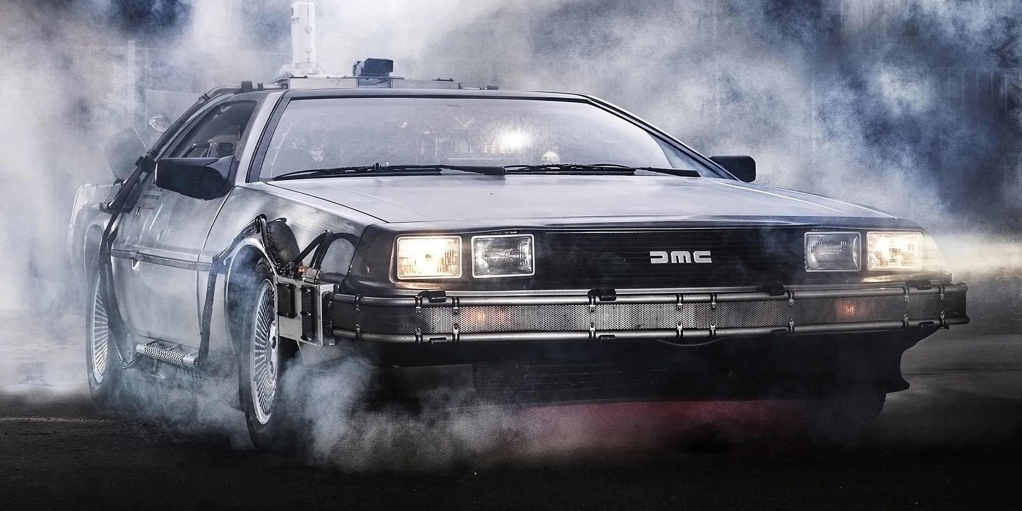 The front of the DeLorean time machine