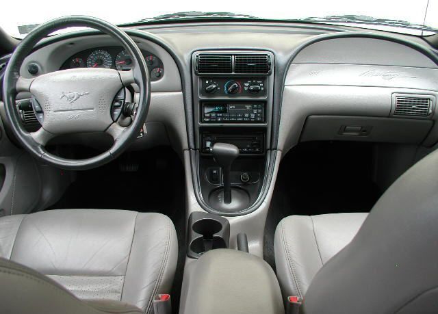 This is the interior of a 1999 Ford Mustang, the same car that Eminem once owned.