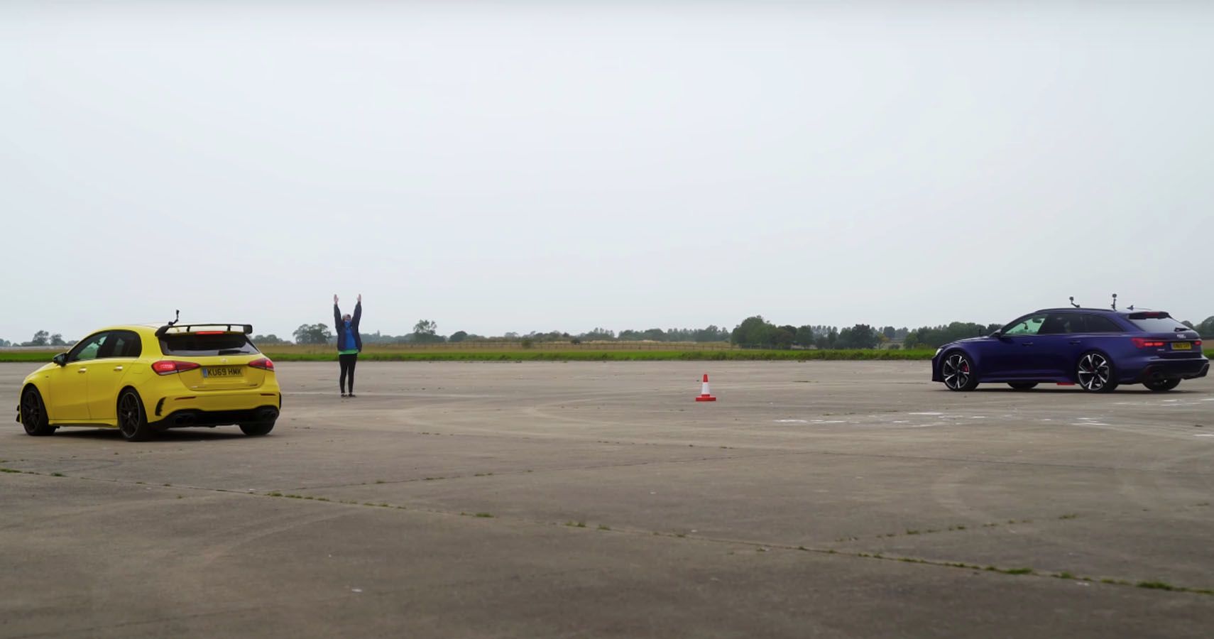 Family Squabble Carwow's Mat Watson Drag Races His GF In Audi RS6 Vs