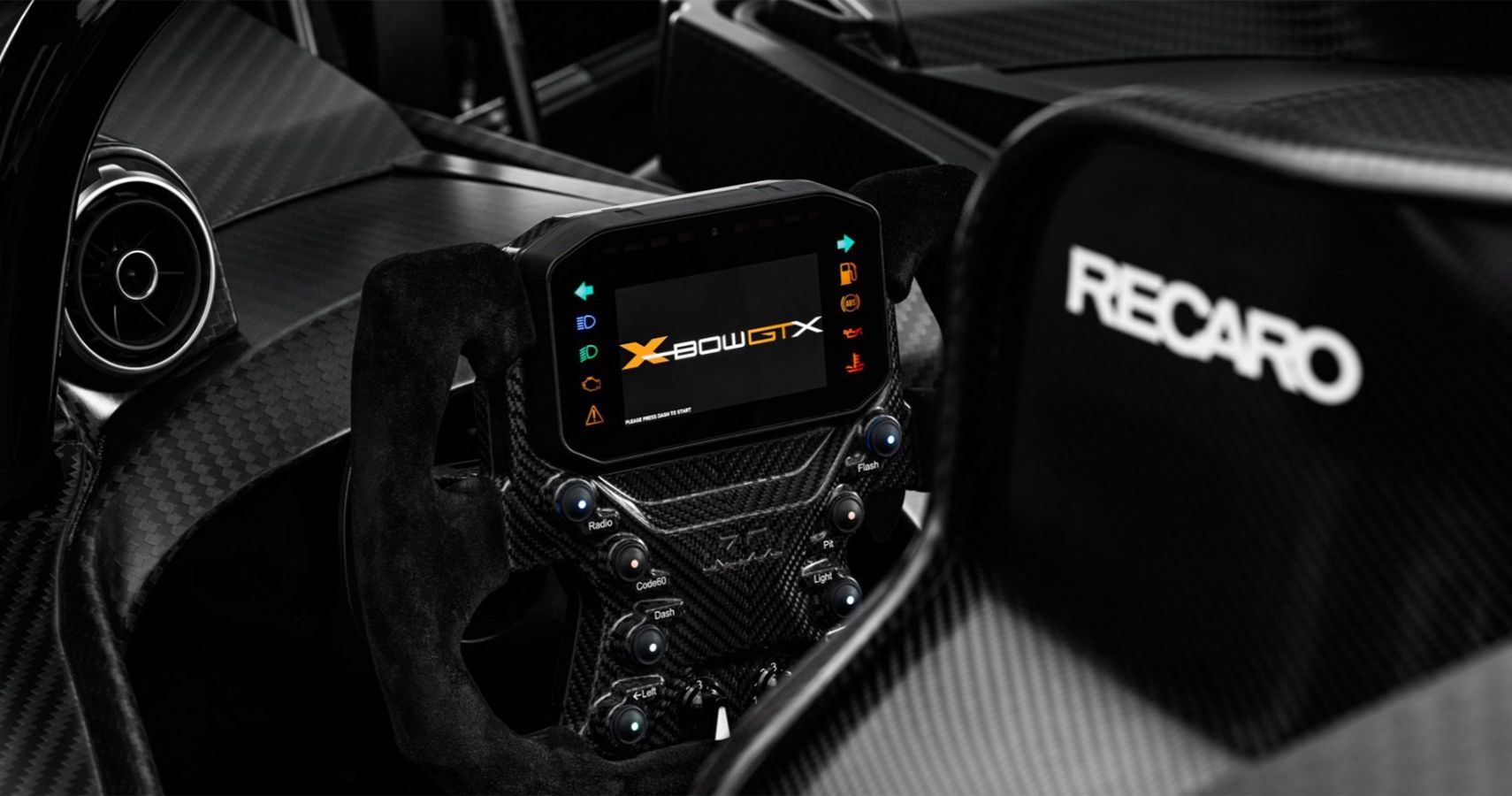 KTM X-BOW GTX steering wheel competition seats