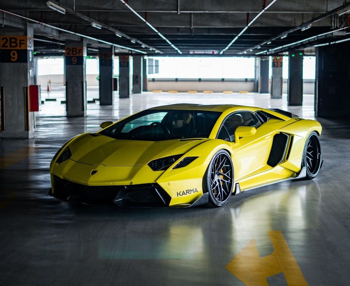 Lamborghini Aventador ‘Karma Widebody’ in a parking garage
