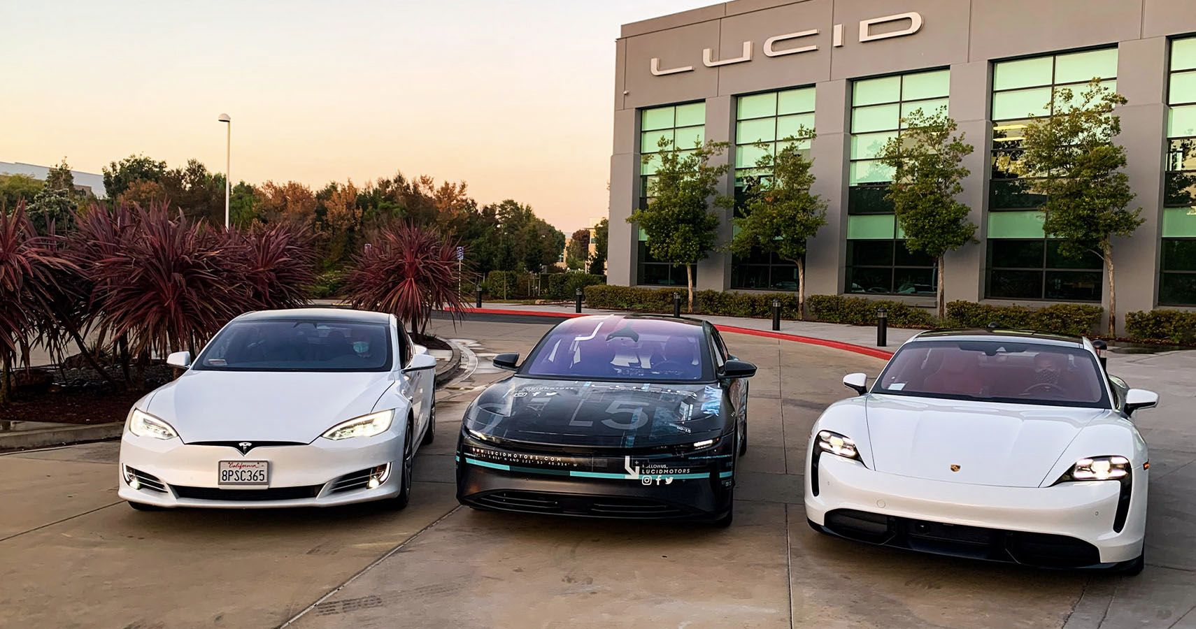 Lucid Air Tesla Model S Porsche Taycan