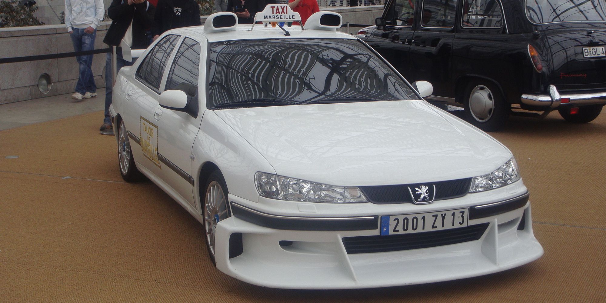 White Peugeot 406 Front View