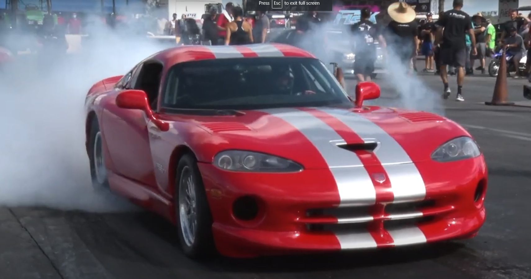 Watch This 3000-HP Twin-Turbo "Juggernaut" Dodge Viper Unleashed At Florida Dragstrip