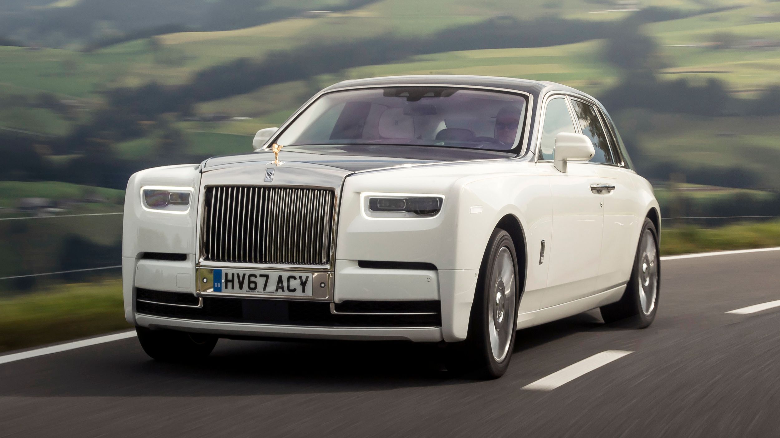 Rolls Royce Phantom on the highway