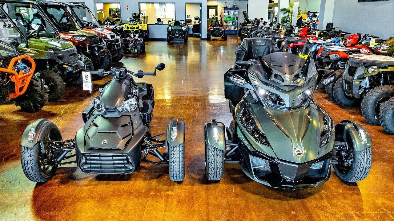 The Can-Am Ryker (left) and Spyder (right)