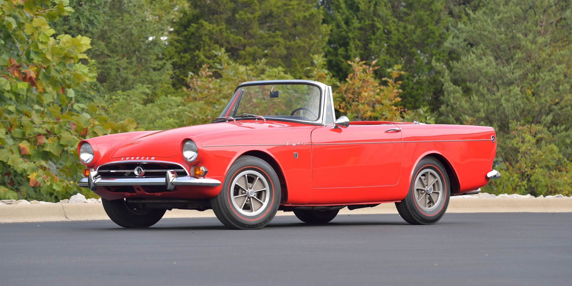 Front 3/4 view of the Sunbeam Tiger