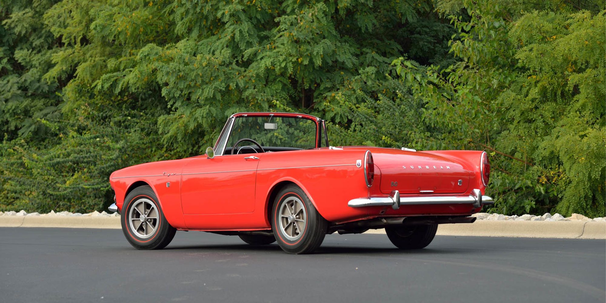 Rear 3/4 view of the Sunbeam Tiger