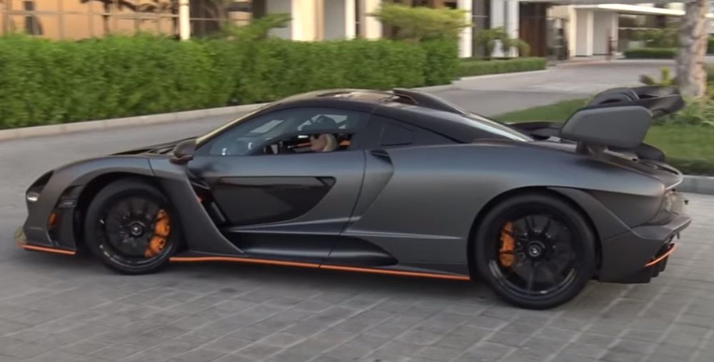 Supercar Blondie takes the McLaren Senna for a spin in front of her home
