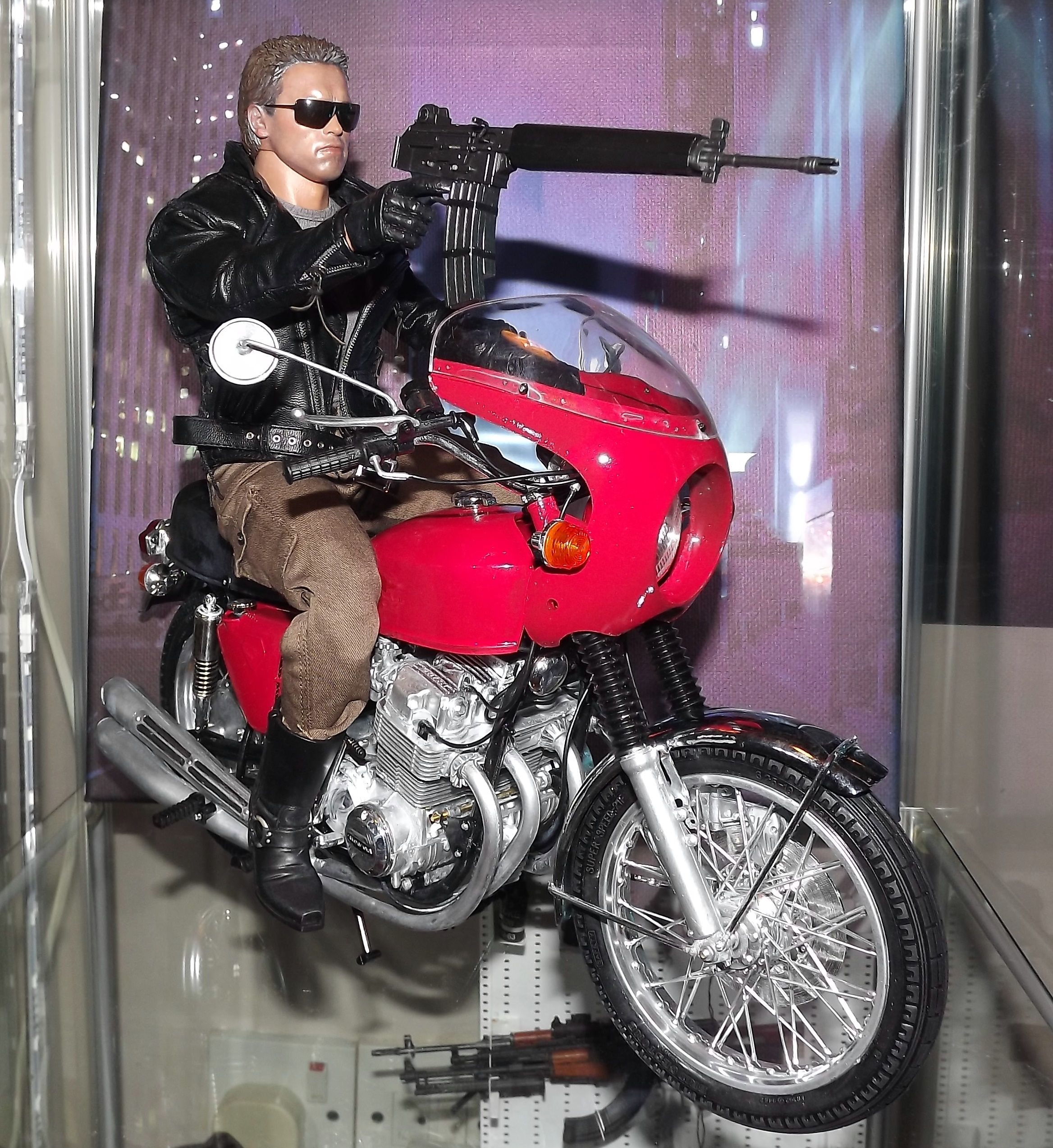 Honda CB750 Four model toy from the first Terminator film