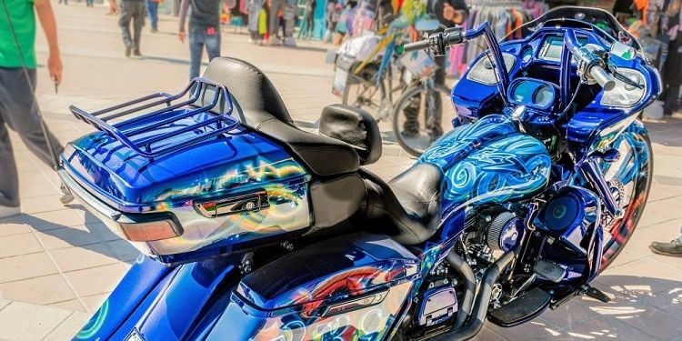 The Mystery Road Glide By Anonymous pictured parked at the Boardwalk Show Daytona Beach
