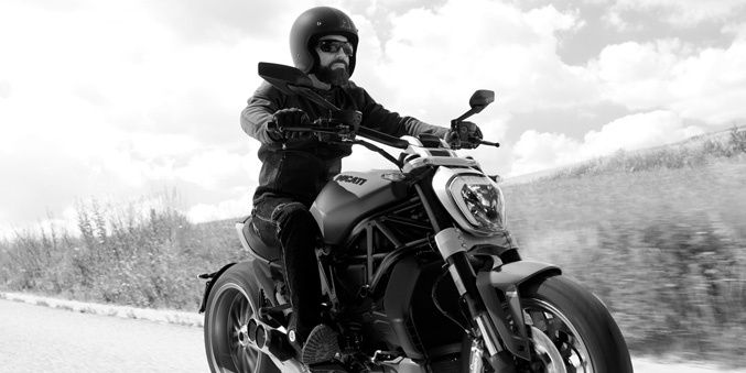 Motorcyclist Enjoying the XDiavel's Power