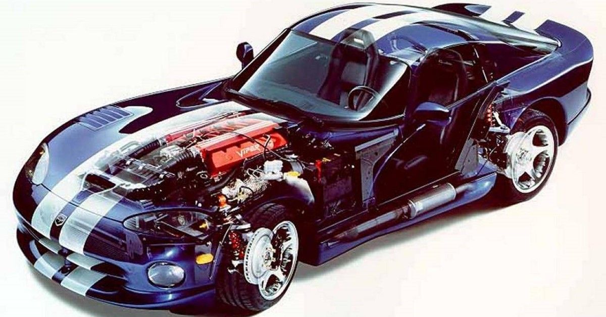 1997 Dodge Viper GTS internal components view
