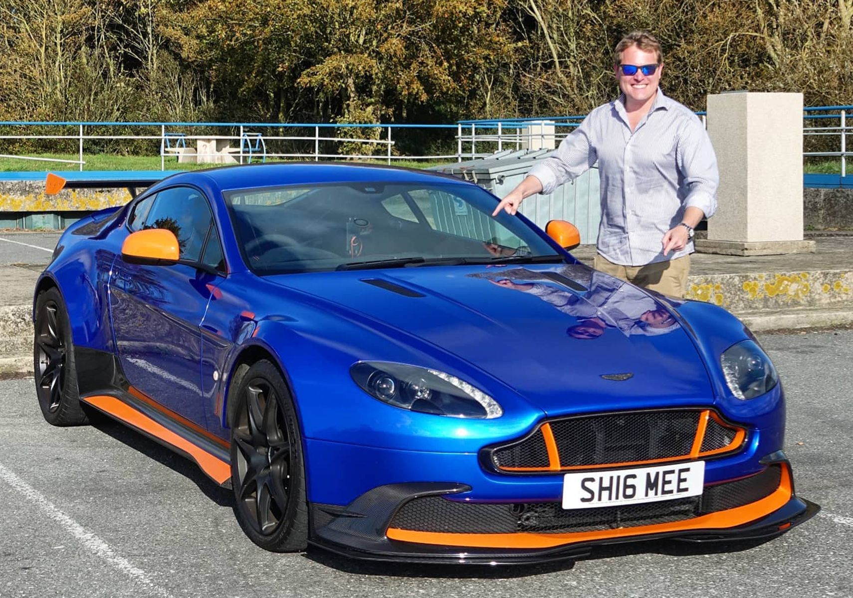 Shmee150 with his Aston Martin Vantage GT8 in France