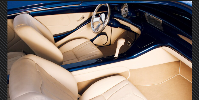 Interior of JF Launier's Kaiser Coupe