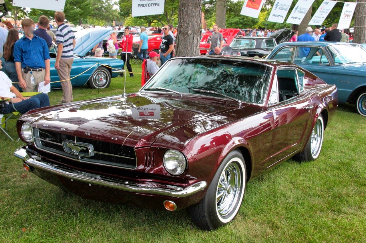 1964 Mustang Two-Seater at an auto show