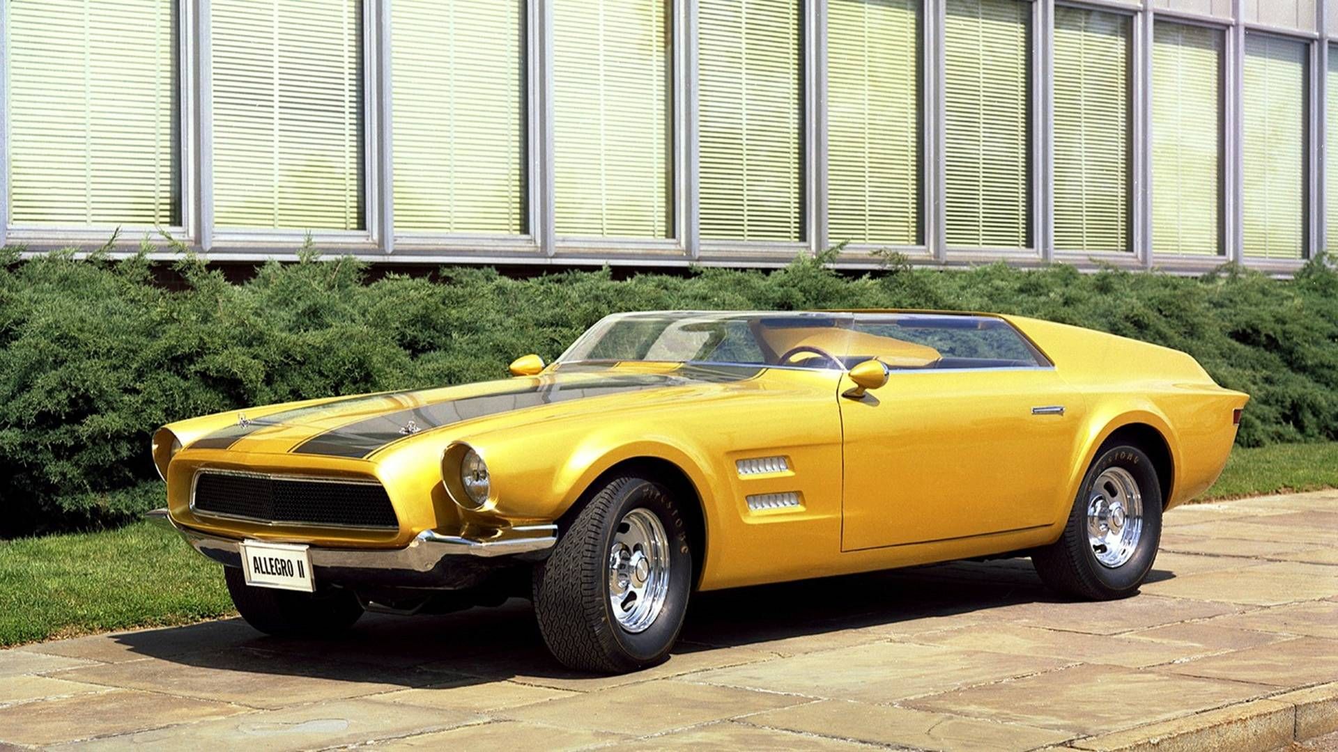 a yellow 1967 Ford Allegro II Concept