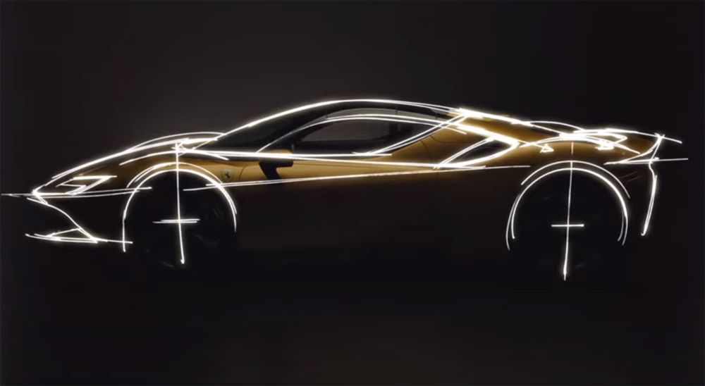 Design concept of the Ferrari SF90 Spider