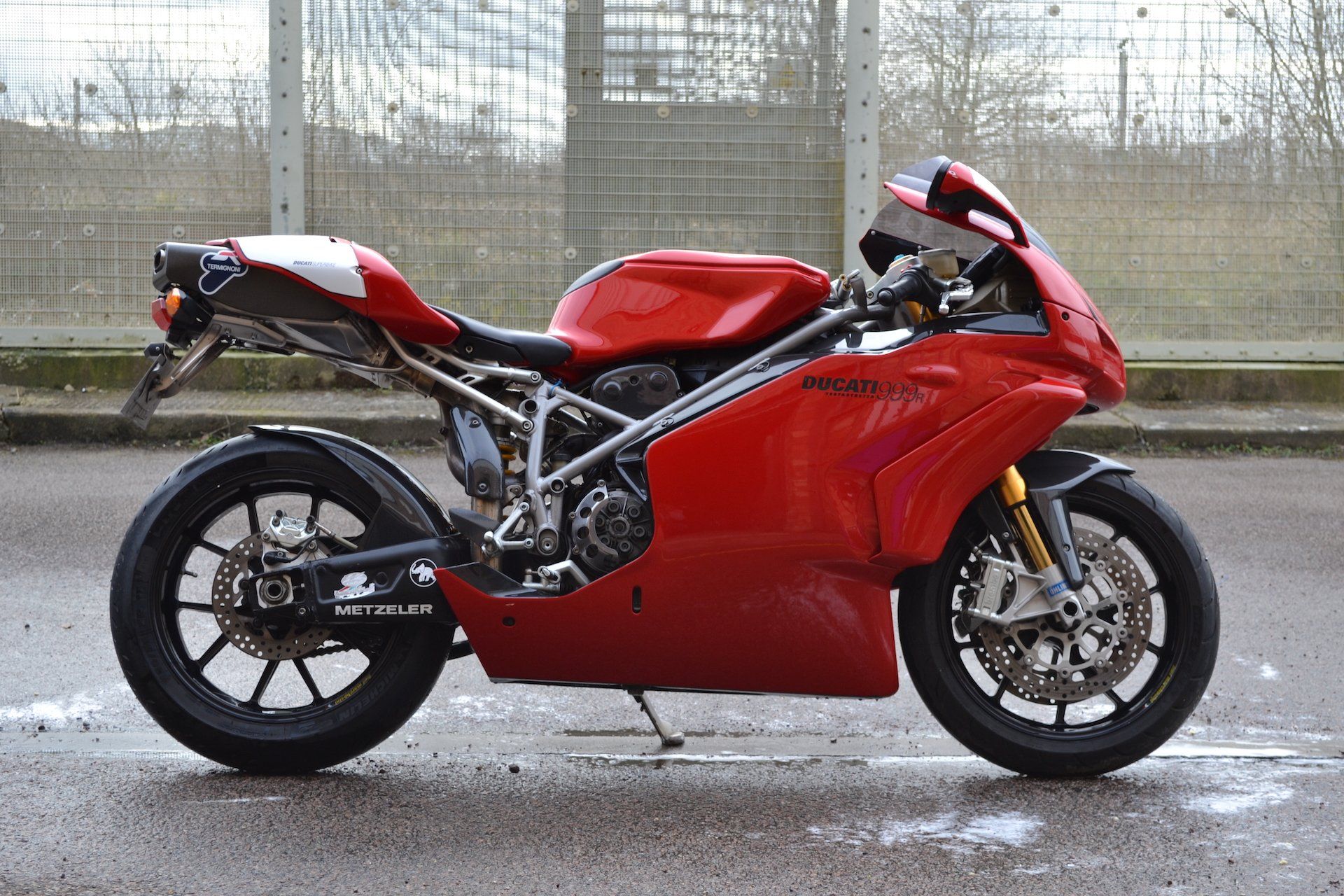 Ducati 999R parked outside