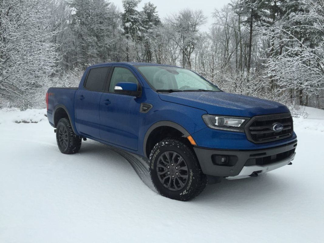 Ford Ranger Lariat on icy road