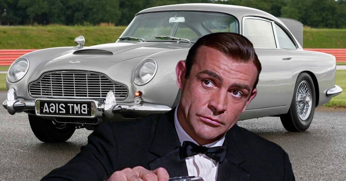 James Bond and an Aston Martin DB5