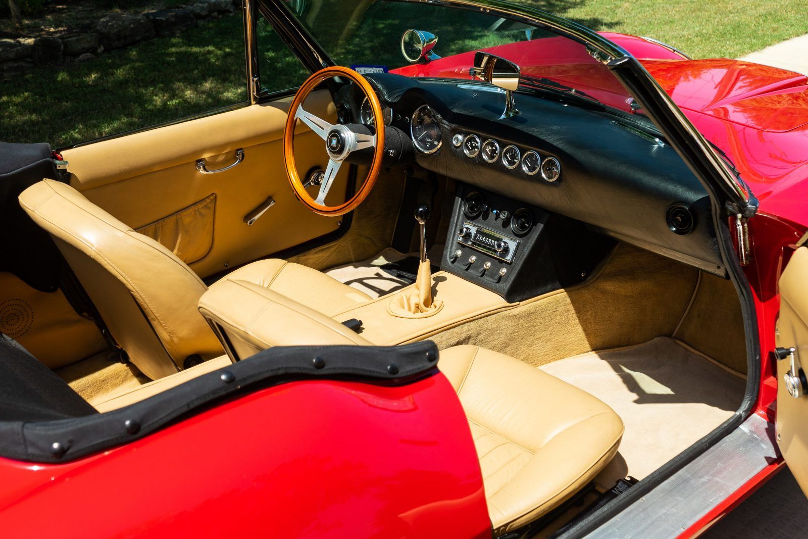 The seating of the Modena GT Spyder, a car used in the movie Ferris Bueller's Day Off.