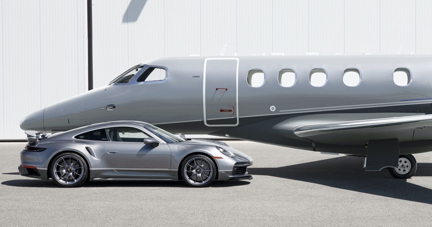 Porsche 911 Turbo S and Embraer Phenom 300E Duet limited editions
