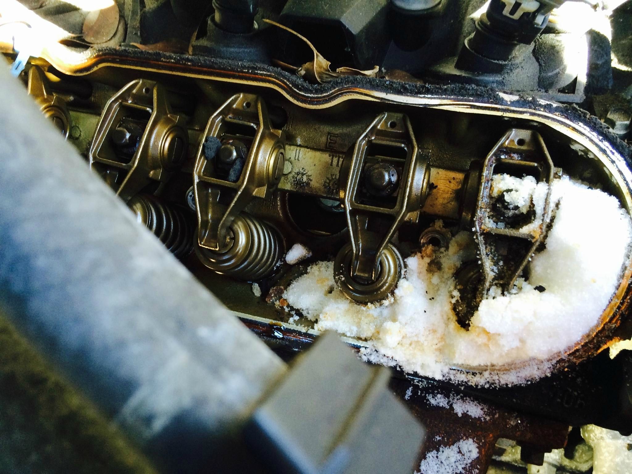 sugar piling up in engine