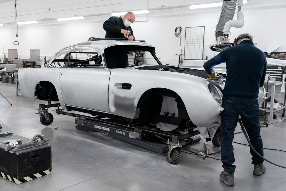 Modifying the Aston Martin DB5 for a 007 film