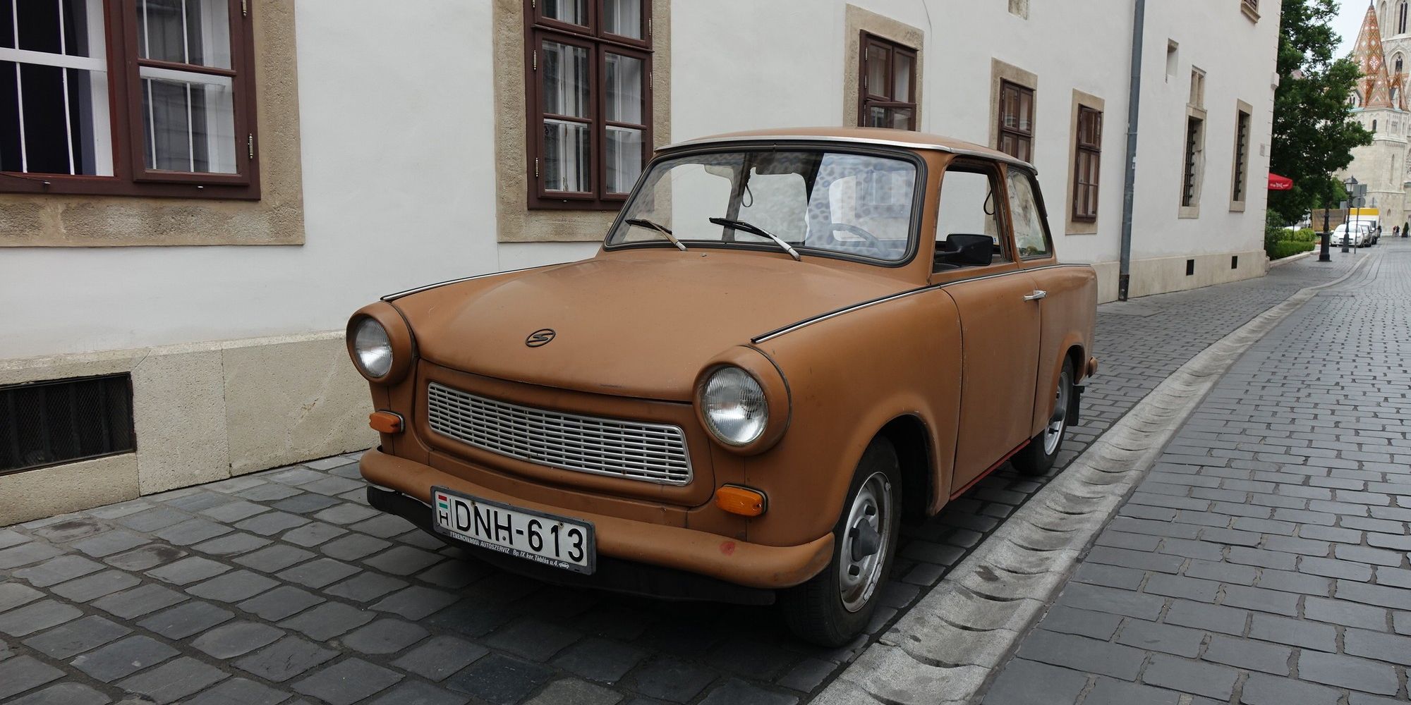 A brown Trabant