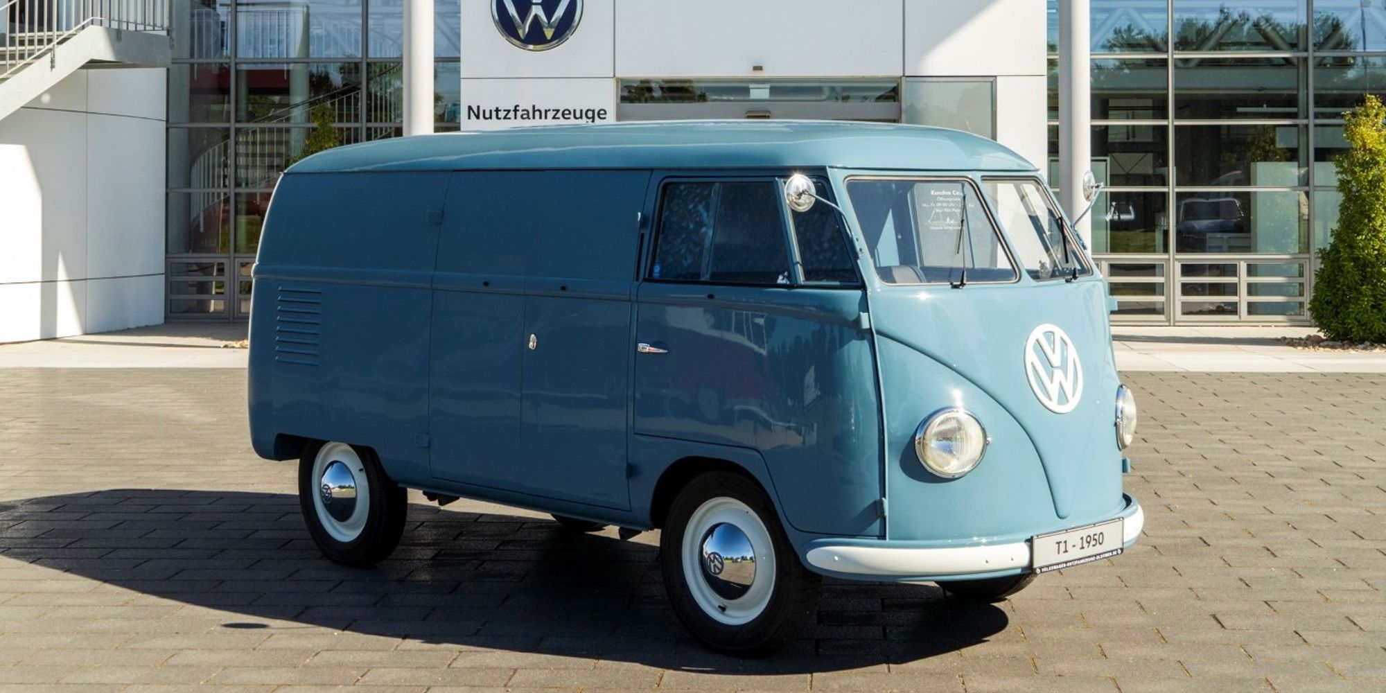 The first VW Bus in blue