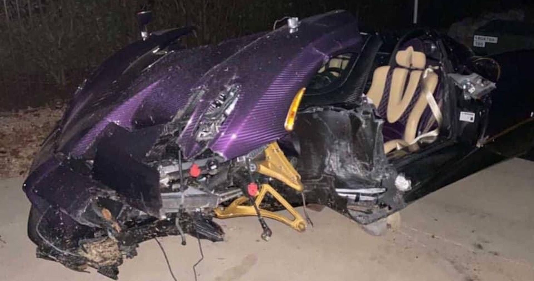 YouTuber Crashes One-Of-One Purple Pagani Huayra In Dallas