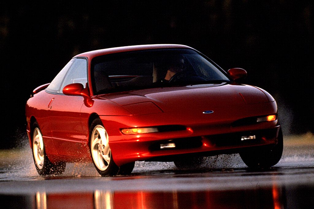 1993 Red Ford Probe GT front view