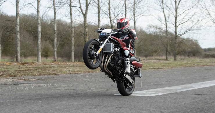 Wheelieing with a superbike