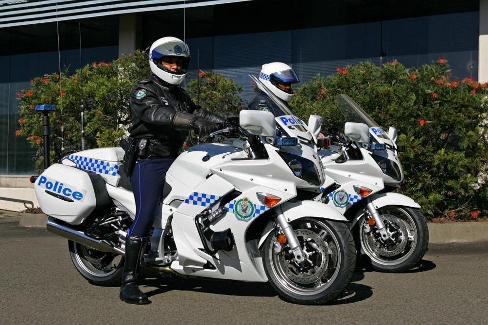 Two cops in Sydney, Australia, on their Yamaha FJR 1300p bikes