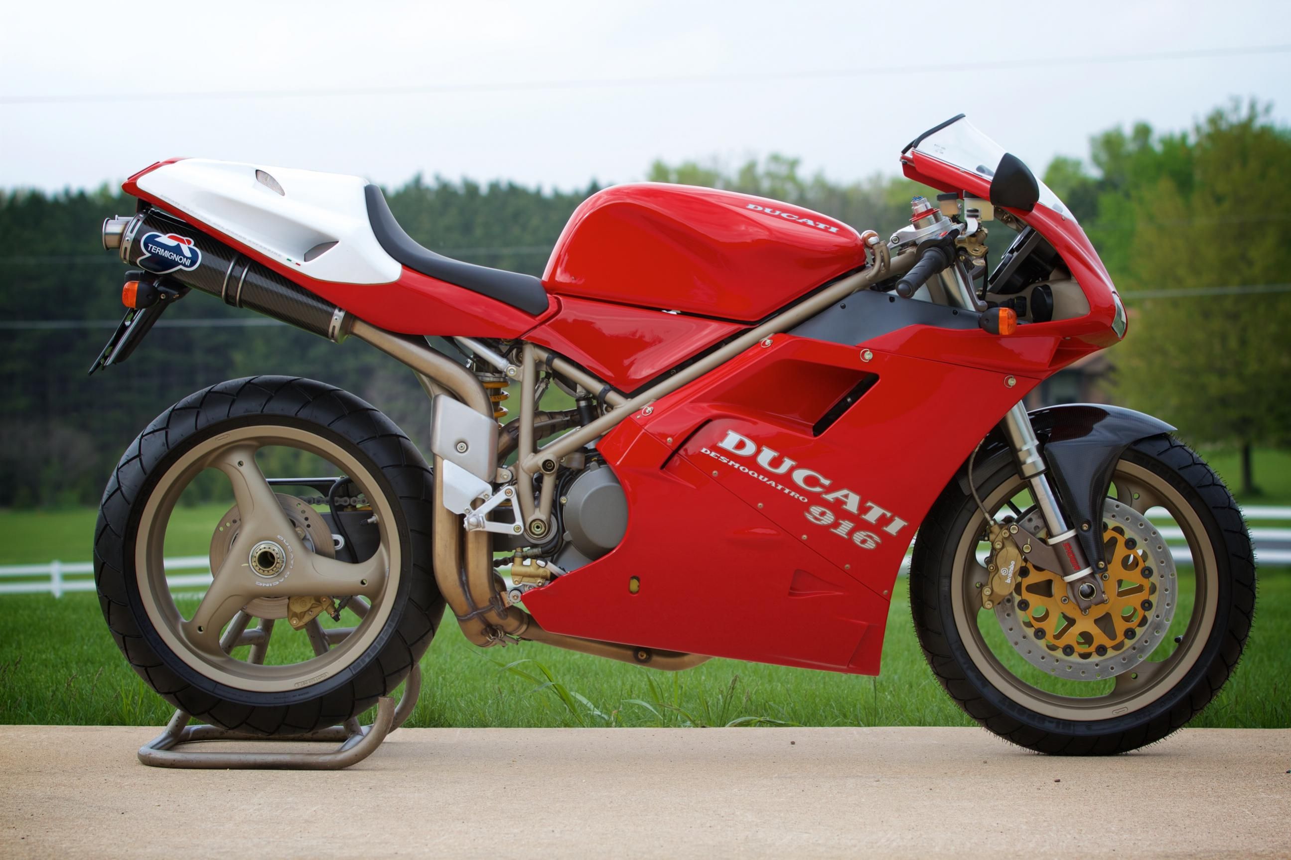 1994 Ducati 916 SBK parked outside