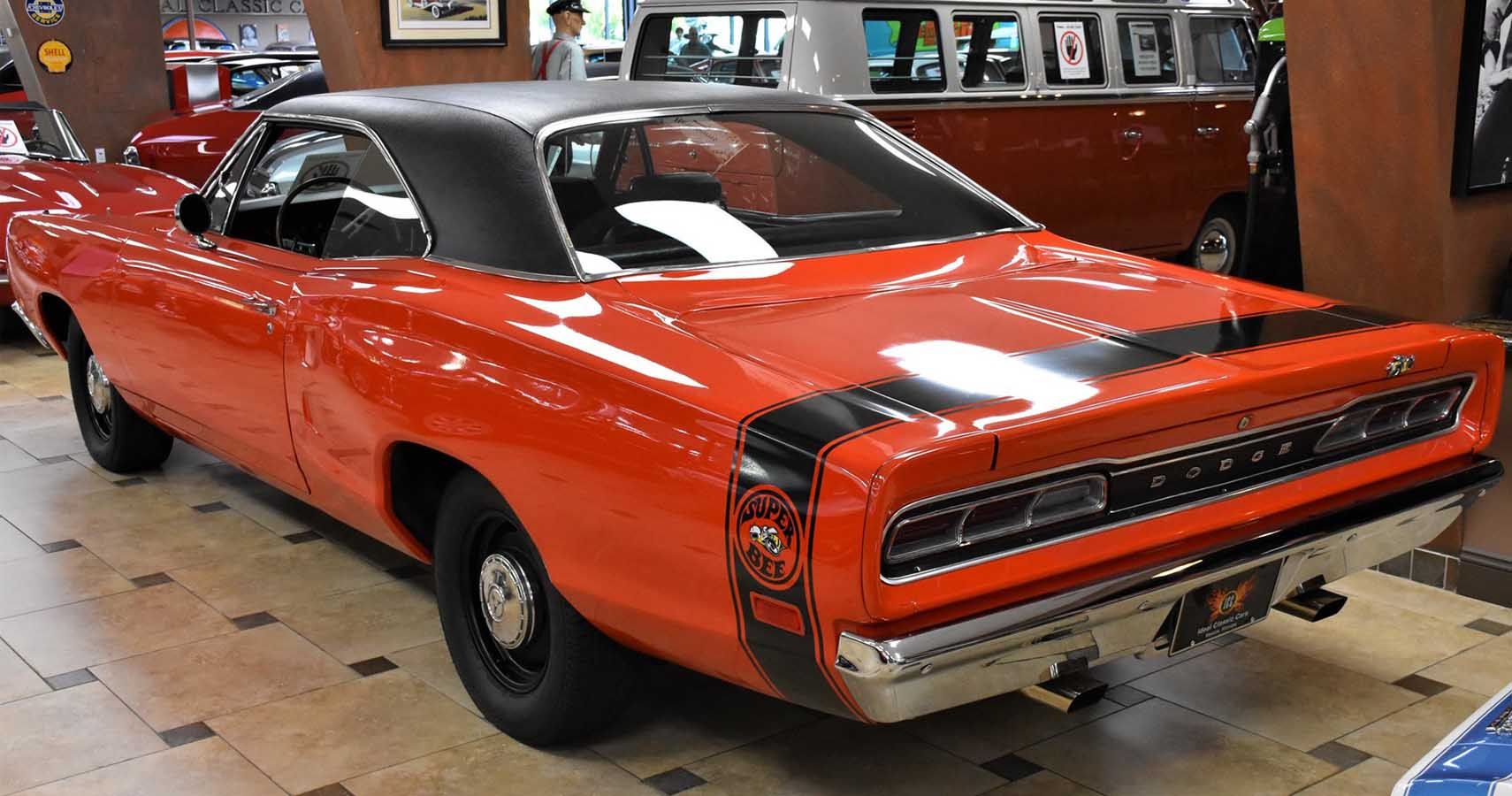 1969 ½ Dodge Super Bee A12 parked indoors