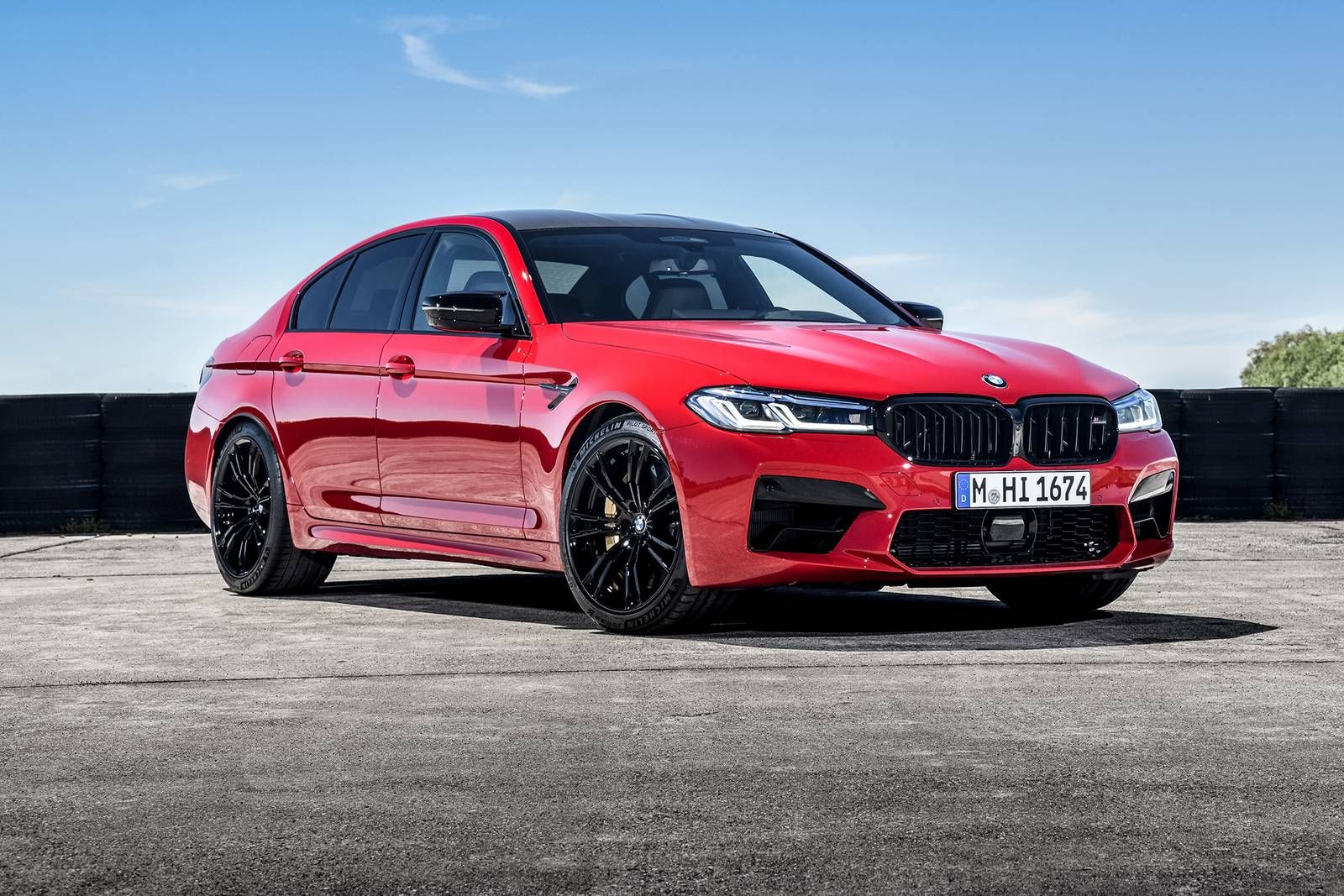 2021 BMW M5 in red