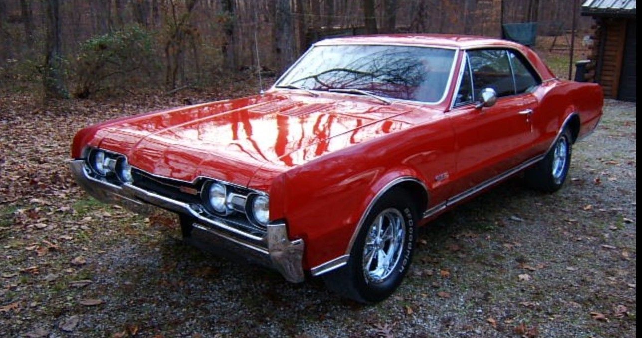 1967 Oldsmobile 442 (Red) - Front right